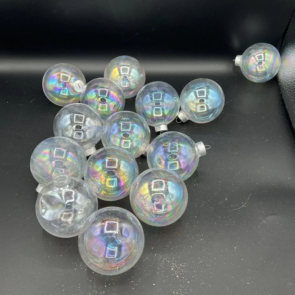12 Clear Fillable‎ Round Ornaments 3